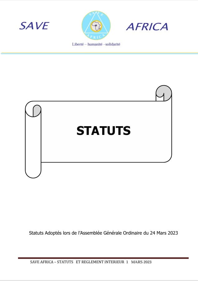 Statuts de l'Association Save Africa